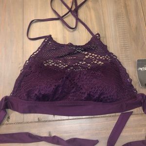 Deep purple bikini top